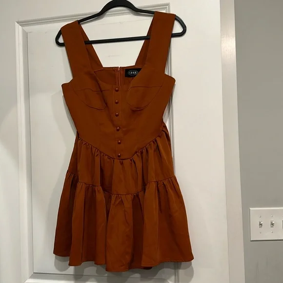 NWT Cider burnt orange mini dress - Picture 1 of 5